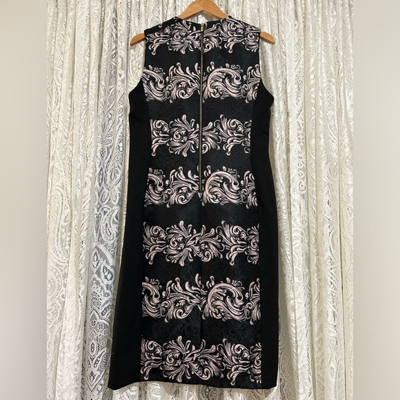 Suzy Shier black and white damask sleeveless dress. - Picture 2 of 9